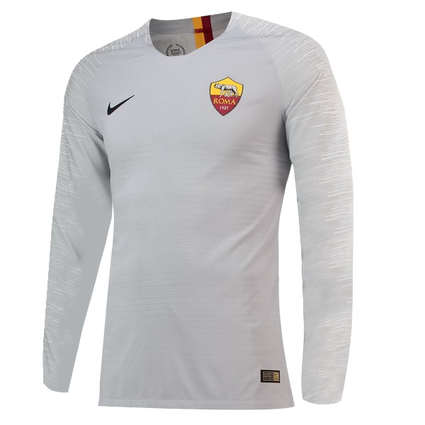 Camiseta As Roma Replica Segunda Ropa ML 2018/19 Gris